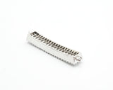 CZ Micro Pave Strip Connector for Bracelet/Necklace,Silver/Gold/Rose Gold/Gunmetal Spacer Connector/Link Connector, 6x34mm,sku#E404