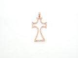 CZ Micro Pave Large Cross Pendant/Focal, Cubic Zirconia Paved Charm, Necklace Bracelet Charm Pendant, 25x44mm,sku#F523