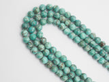 Smooth Round Africa Turquoise beads, 6mm/8mm/10mm/12mm Blue Green Gemstone beads, Africa Turqoise beads, 15.5inch strand, SKU#U268