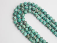 Smooth Round Africa Turquoise beads, 6mm/8mm/10mm/12mm Blue Green Gemstone beads, Africa Turqoise beads, 15.5inch strand, SKU#U268