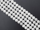 Natural Smooth/Faceted Round Howlite beads, 4mm/6mm/8mm/10mm,Natural Howlite Beads, SKU#U251