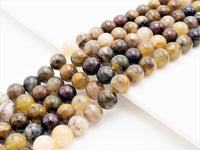 Quality Natural Pitersite Round Smooth Beads, 6mm/8mm/10mm/12mm beads, Brown Gemstone Beads, 15.5inch strand, SKU#U309