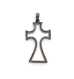 CZ Micro Pave Large Cross Pendant/Focal, Cubic Zirconia Paved Charm, Necklace Bracelet Charm Pendant, 25x44mm,sku#F523