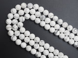 Natural Smooth/Faceted Round Howlite beads, 4mm/6mm/8mm/10mm,Natural Howlite Beads, SKU#U251