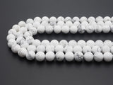 Natural Smooth/Faceted Round Howlite beads, 4mm/6mm/8mm/10mm,Natural Howlite Beads, SKU#U251