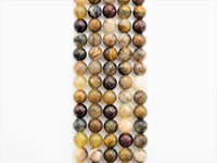 Quality Natural Pitersite Round Smooth Beads, 6mm/8mm/10mm/12mm beads, Brown Gemstone Beads, 15.5inch strand, SKU#U309