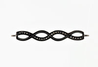 CZ Micro Pave Double Infinity Connector for Bracelet/Necklace,Silver/Gold/Rose Gold/Black Spacer Connector/Link Connector,6x41mm,sku#E405