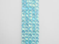 Beautiful Aqua Blue Spectrolite Quartz Matte, Aura Round  6mm/8mm/10mm/12mm, Blue Crystal beads,15.5inch strand, SKU#U289