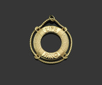 Gold Filled Life Ring Word On Life Ring Shape Pendant, 14K Gold Filled Life Ring Charm, Necklace Bracelet Charm Pendant, 22x24mm, Sku#ZX19