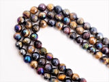 Mystic Faceted Tiger Eye beads, 6mm/8mm/10mm/12mm Natural Colorful Gemstone beads, Natural Tiger Eye Beads, 15.5inch strand, SKU#U264