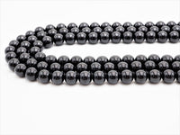 Quality Natural Black Tourmaline Round Smooth Beads, 6mm/8mm/10mm/12mm beads Finish, Black Gemstone Beads, 15.5inch strand, SKU#U310