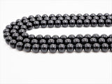 Quality Natural Black Tourmaline Round Smooth Beads, 6mm/8mm/10mm/12mm beads Finish, Black Gemstone Beads, 15.5inch strand, SKU#U310