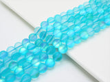 Beautiful Aqua Blue Spectrolite Quartz Matte, Aura Round  6mm/8mm/10mm/12mm, Blue Crystal beads,15.5inch strand, SKU#U289