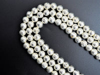 NEW!!! Silver Plated Lava Round Beads, 4mm/6mm/8mm/10mm/12mm silver Gemstone Beads,15.5" Full Strand, Wholesale Gemstone Beads,SKU#S109