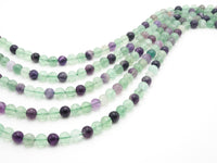 Natural Smooth Round Fluorite beads, 6mm/8mm/10mm/12mm Natural Green Purple Gemstone beads, Round Fluorite Beads, 15.5inch strand, SKU#U244