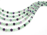Natural Smooth Round Fluorite beads, 6mm/8mm/10mm/12mm Natural Green Purple Gemstone beads, Round Fluorite Beads, 15.5inch strand, SKU#U244