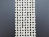 Mystic Coated Natural Faceted White Jade beads, 6mm/8mm/10mm Natural White Gemstone beads, Natural Jade Beads, 15.5inch strand, SKU#U262