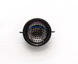 Large CZ Micro Multi color Dome Evil Eyes Connector, Half Circle Cubic Zirconia Connector for Bracelet Necklace,20x25mm,sku#E406