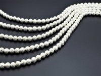 NEW!!! Silver Plated Lava Round Beads, 4mm/6mm/8mm/10mm/12mm silver Gemstone Beads,15.5" Full Strand, Wholesale Gemstone Beads,SKU#S109