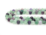 Natural Smooth Round Fluorite beads, 6mm/8mm/10mm/12mm Natural Green Purple Gemstone beads, Round Fluorite Beads, 15.5inch strand, SKU#U244