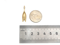 CZ Micro Pave Tulip Flower Shape Pendant, 18K Gold Tulip Flower Charm, Necklace Bracelet Charm Pendant, 7x27mm, Sku#ZX23