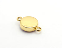 Gold/Silver Mystic Drusy Round Connector