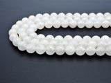 Mystic Coated Natural Faceted White Jade beads, 6mm/8mm/10mm Natural White Gemstone beads, Natural Jade Beads, 15.5inch strand, SKU#U262