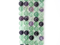 Natural Smooth Round Fluorite beads, 6mm/8mm/10mm/12mm Natural Green Purple Gemstone beads, Round Fluorite Beads, 15.5inch strand, SKU#U244