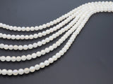 Mystic Coated Natural Faceted White Jade beads, 6mm/8mm/10mm Natural White Gemstone beads, Natural Jade Beads, 15.5inch strand, SKU#U262