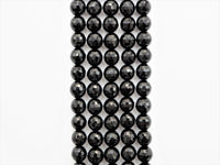 Quality Natural Black Tourmaline Round Faceted Beads, 6mm/8mm/10mm/12mm beads, Black Gemstone Beads, 15.5inch strand, SKU#U311