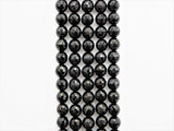 Quality Natural Black Tourmaline Round Faceted Beads, 6mm/8mm/10mm/12mm beads, Black Gemstone Beads, 15.5inch strand, SKU#U311