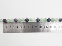 Natural Smooth Round Fluorite beads, 6mm/8mm/10mm/12mm Natural Green Purple Gemstone beads, Round Fluorite Beads, 15.5inch strand, SKU#U244