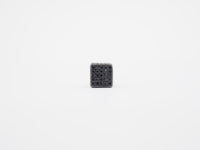 7mm Black CZ Pave On Black Big Hole Cube Spacer Micro Pave Beads, Cubic Zirconia Cube Space Beads, SKU#C77