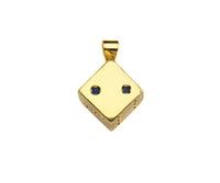 CZ Micro Pave Squre Sifter Shape Pendant/Charm CZ 18K Gold Charm, Necklace Bracelet Charm Pendant,13x15mm,Sku#LK302