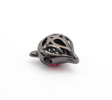 CZ Micro Pave Fuchsia Eye Fox Head Beads, Animal Beads, Cubic Zirconia Spacer Beads,11x13x7mm, sku#C88