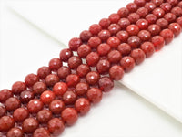 Quality Faceted Carnelian Beads,6mm/8mm/10mm/12mm, Red Carnelian Beads,15.5" Full Strand, SKU#U321