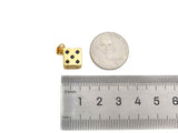 CZ Micro Pave Squre Sifter Shape Pendant/Charm CZ 18K Gold Charm, Necklace Bracelet Charm Pendant,13x15mm,Sku#LK302