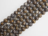 Natural Smooth Round Opal beads, 6mm/8mm/10mm/12mm Natural Brown Gemstone beads, Natural Opal Beads, 15.5inch strand, SKU#U245