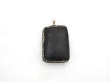 Rare Large Size Black Obsidian Buddha Head Pendant, Pave Crystal Rhinestone Encrusted Buddha Pendant,37x52x10mm,sku#V21