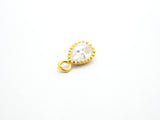 Teardrop Shape Pendant with Big Clear CZ, Cubic Zirconia Pendant Charm,Gold/Silver, Bridal Jewelry Findings, 6x11mm/12x17mm, sku#B87