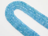 High Quality Aquamarine Heishi Rondelle Faceted Beads,4x7/5x8mm/6x9mm/6x10/6x11mm Natural Aquamarine Beads, 15inches,SKU#U322