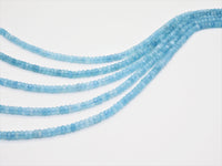 High Quality Aquamarine Heishi Rondelle Faceted Beads,4x7/5x8mm/6x9mm/6x10/6x11mm Natural Aquamarine Beads, 15inches,SKU#U322