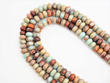 Quality Natural Serpentine Rondelle Smooth Beads, 3x4/4x6/5x