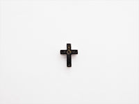 Black CZ Micro Pave On Black Cross Spacer Beads, Cubic Zirconia Cross Space Beads, Cross Charm, 10x13x4mm, SKU#C79