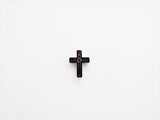 Black CZ Micro Pave On Black Cross Spacer Beads, Cubic Zirconia Cross Space Beads, Cross Charm, 10x13x4mm, SKU#C79