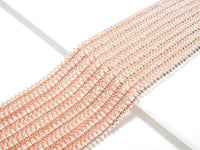 Natural Rose Gold Copper Color Hematite-2x3/2x4/3x6/3x8mm Rondelle Faceted/Smooth Gemstone Beads-15.5 inch FULL strand-SKU#S90