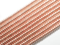 Natural Rose Gold Copper Color Hematite-2x3/2x4/3x6/3x8mm Rondelle Faceted/Smooth Gemstone Beads-15.5 inch FULL strand-SKU#S90