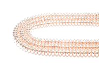 Natural Rose Gold Copper Color Hematite-2x3/2x4/3x6/3x8mm Rondelle Faceted/Smooth Gemstone Beads-15.5 inch FULL strand-SKU#S90