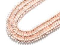 Natural Rose Gold Copper Color Hematite-2x3/2x4/3x6/3x8mm Rondelle Faceted/Smooth Gemstone Beads-15.5 inch FULL strand-SKU#S90