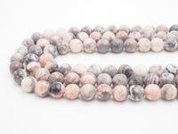 Natural Smooth Round Light Pink Zebra Jasper beads, 6mm/8mm/10mm/12mm Natural Gemstone beads, Zebra Jasper Beads, 15.5inch strand, SKU#U253